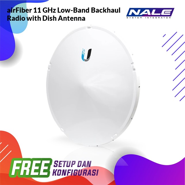 Ubiquiti airFiber 11 GHz Low-Band Backhaul Radio with Dish Antenna