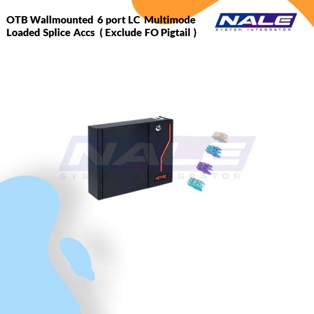 Netviel OTB Wallmounted 6 port LC  Multimode Loaded Splice Accs  ( Exclude FO Pigtail ) (NVL-OTB-WM-24/6-MM-LC-S)