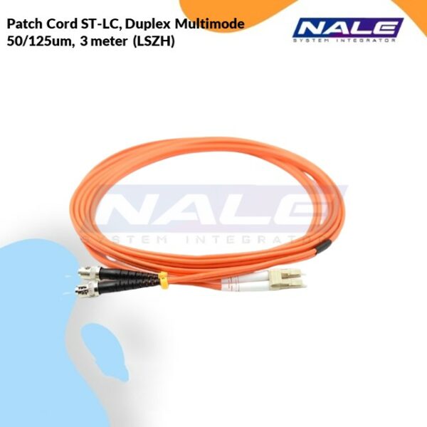 Netviel Patch Cord ST-LC, Duplex Multimode 50/125um, 3 meter (LSZH) (NVL-DPMM2-ST-LC-003)