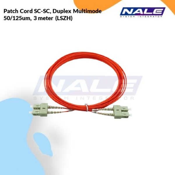 Netviel Patch Cord SC-SC, Duplex Multimode 50/125um, 3 meter (LSZH) (NVL-DPMM2-SC-SC-003)