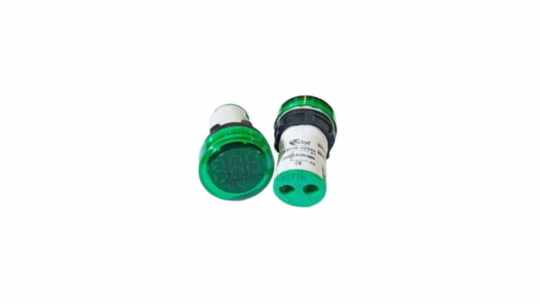 ECLAT PILOT LAMP LED AMP VOLT METER 22MM 0-100A 20-500V ROUND LED GREEN INDICATOR