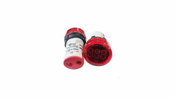 ECLAT PILOT LAMP LED AMP VOLT METER 22MM 0-100A 20-500V ROUND LED RED INDICATOR