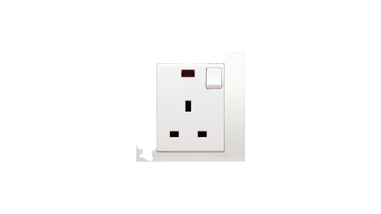 STOP KONTAK AC VIVACE SCHNEIDER KB15N 1 GANG SWITCHED SOCKET WITH NEON