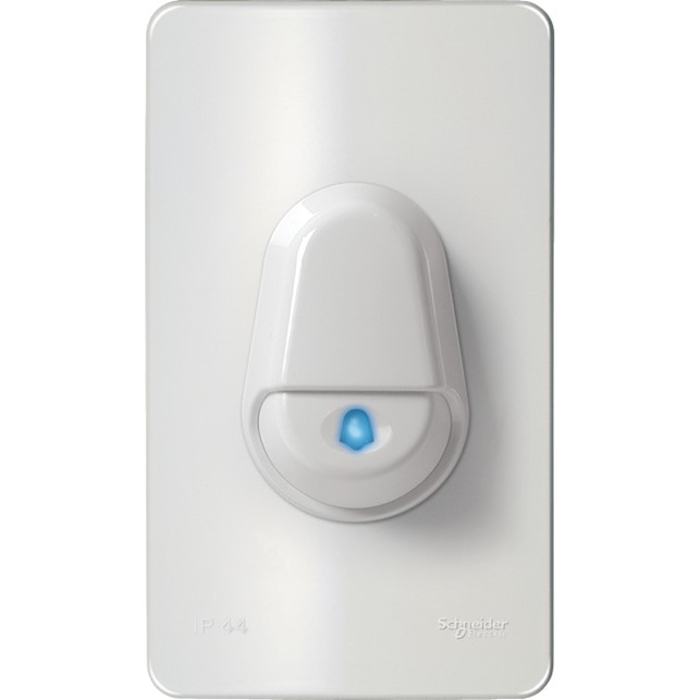 Weatherproof Surface Mount Door Bell with LED Indicator (White) IP44