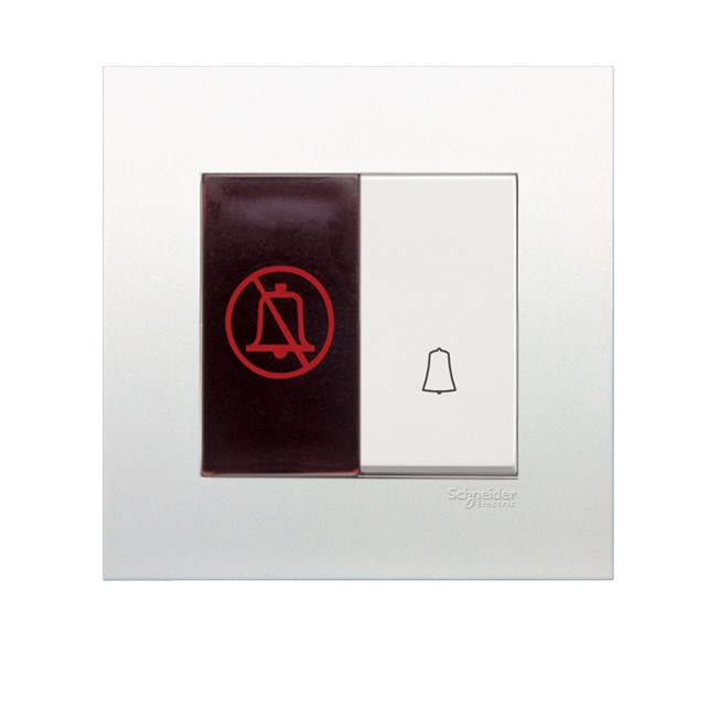 Schneider Vivace Do Not Disturb with Bell Press – 10A 250V 1 gang 1 way switch