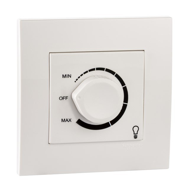 Saklar Schneider Vivace Dimmer 400W, 1 gang, IP20, white [KB31RD400_WE]