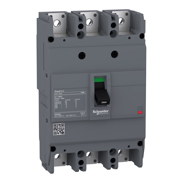 Schneider circuit breaker Easypact EZC250F – TMD – 200 A – 3 poles 3d (EZC250F3200)