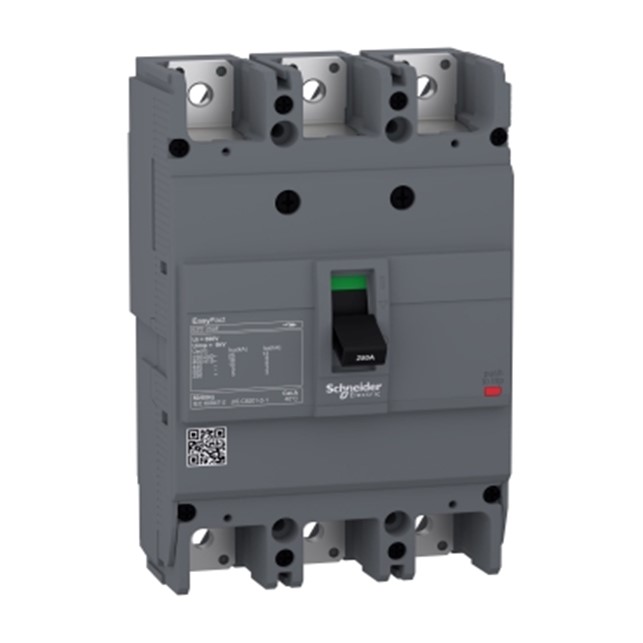 Schneider circuit breaker Easypact EZC250F – TMD – 225 A – 3 poles 3d (EZC250F3225)